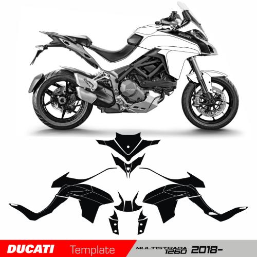 Ducati Multistrada 1260 ab 2018- Template Schnittvorlage Cutcontour