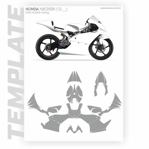 HONDA NSF 250 R (12-_) Template Schnittvorlage Cutcontour