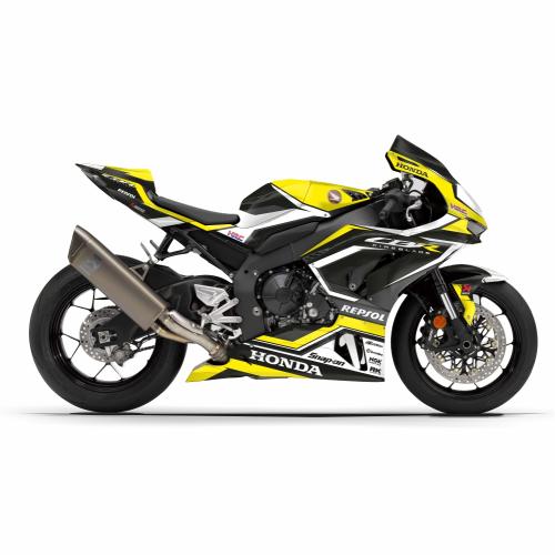 HONDA CBR 1000 RR-R (20-23) "DSG1 - Yellow-Black" Graphics Stickerkit