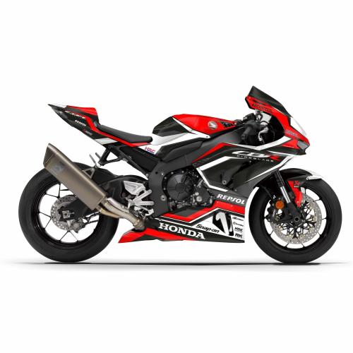 HONDA CBR 1000 RR-R (20-23) "DSG1 - Red-Black" Graphics Stickerkit