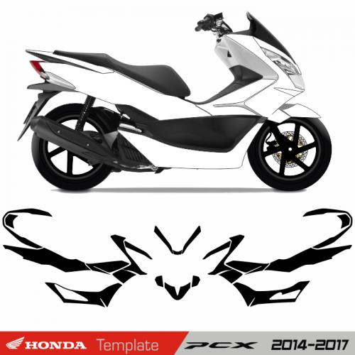 HONDA PCX 2014-2017 Template Schnittvorlage Cutcontour