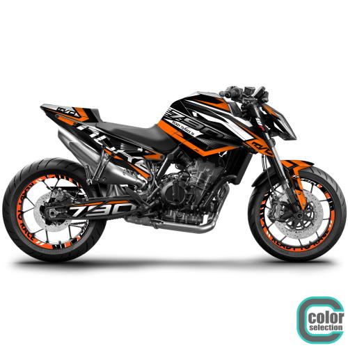KTM DUKE 790 18- Dekor Stickerkit EVO