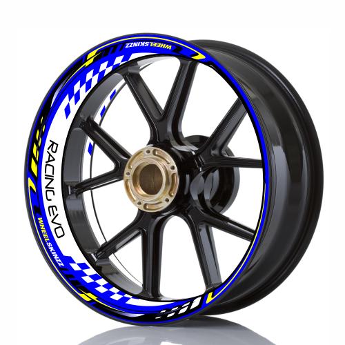 Wheelskinzz® "Racing Evo" Blue/White/Yellow