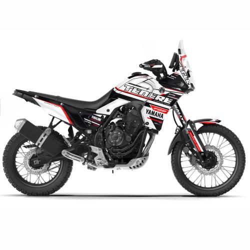 YAMAHA Tenere 700 (19-24) Dekorkit "RALLEY" - Weiß-Rot