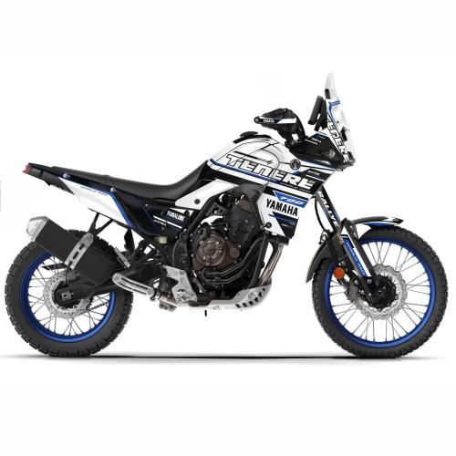 YAMAHA Tenere 700 (19-24) Dekorkit "RALLEY" - Weiß-Blau