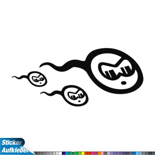 - Sperma - Aufkleber Fun Sticker