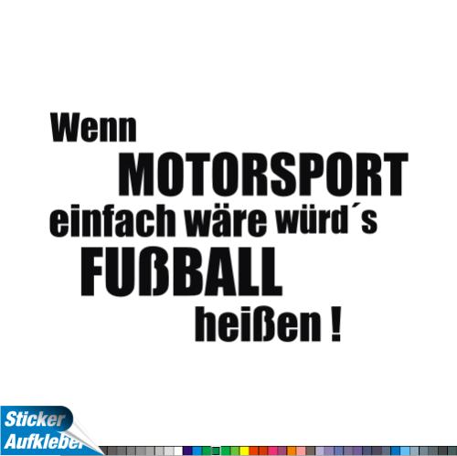 - Wenn Motorsport einfach ..... #1 - Aufkleber Fun Sticker