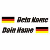 Namensaufkleber mit Länderflagge Deutschland 1 Paar