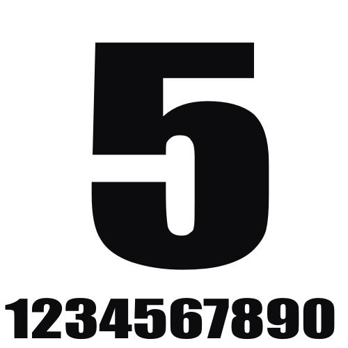 Start Number - Sticker Decal One Number V1