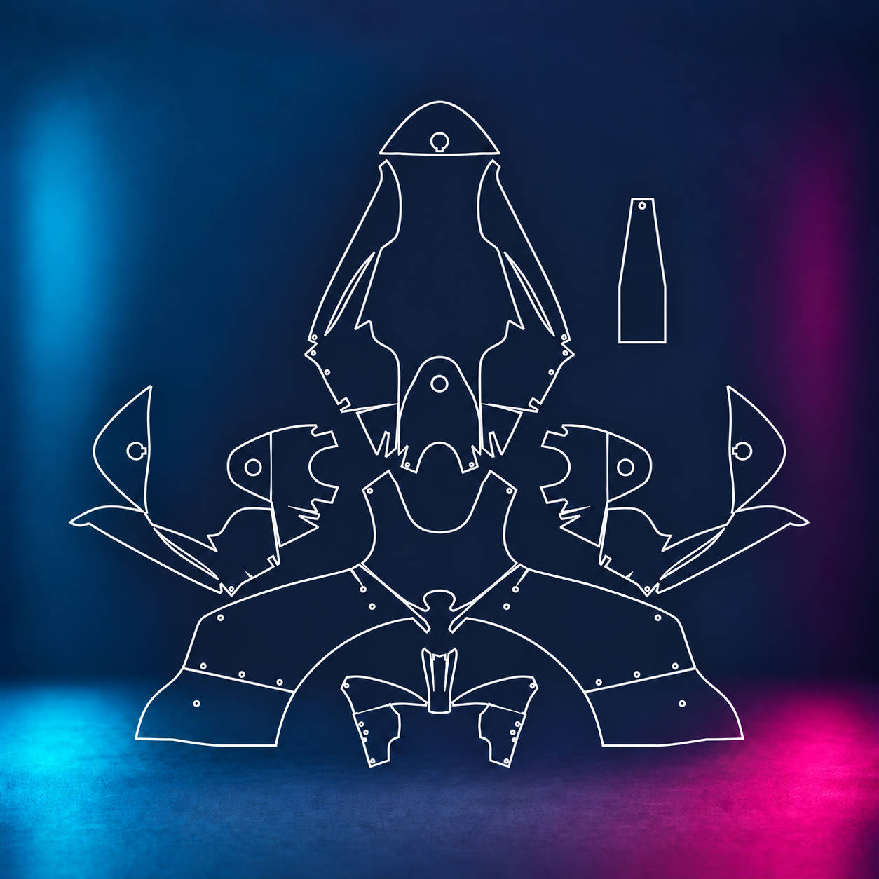 Motorrad-Templates für eigene Dekor-Designs – Beispielmotiv